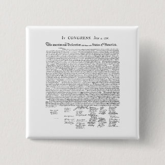 Declaration of Independence 2 Inch Square Button