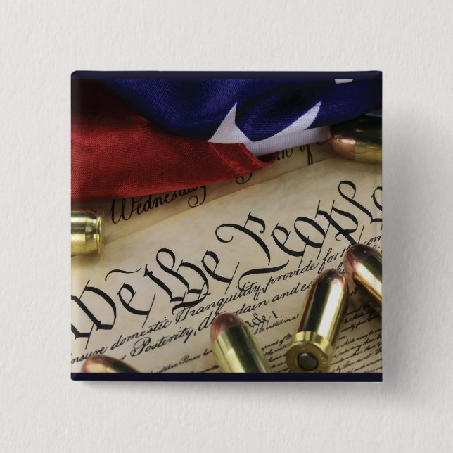 Declaration of Independence   2 Inch Square Button (Front)