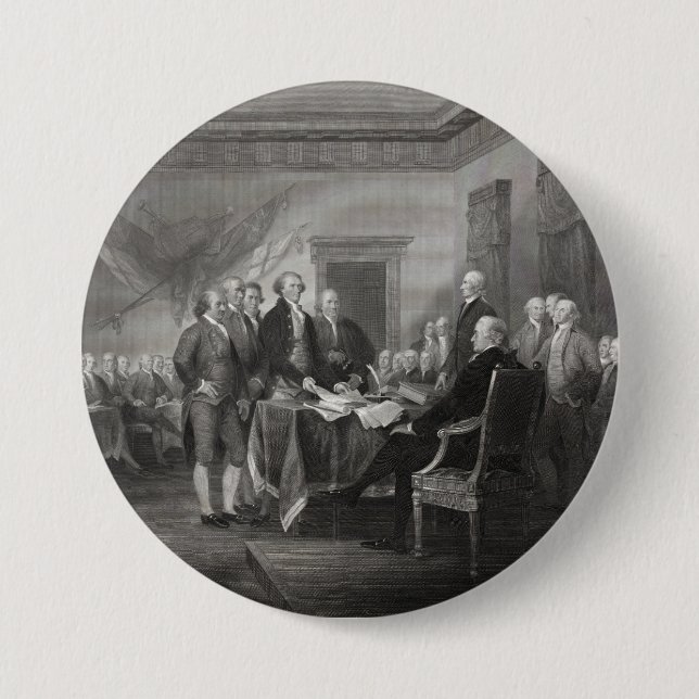 Declaration of Independence 3 Inch Round Button (Front)