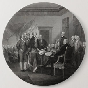 Declaration of Independence 6 Inch Round Button