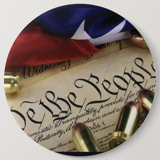 Declaration of Independence   6 Inch Round Button (Front)