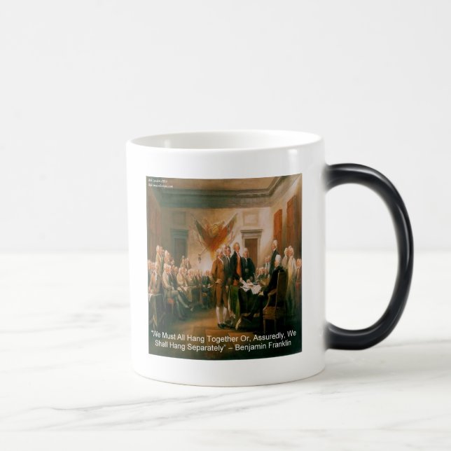 Declaration Of Independence & Ben Franklin Quote Magic Mug (Right)