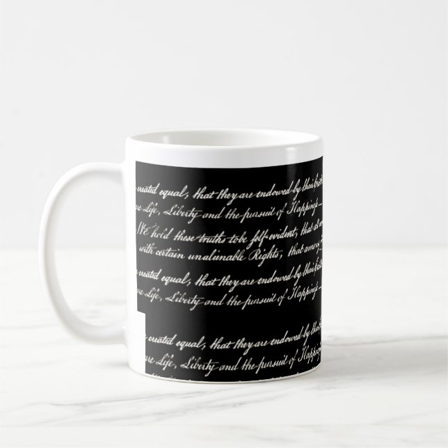 Declaration of Independence Black Mug (Left)