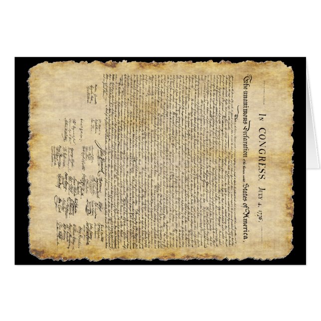 Declaration of Independence Blank Card (Front Horizontal)