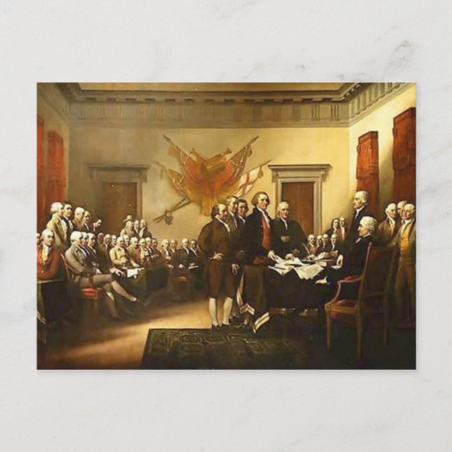 Declaration of Independence by Trumbull Postcard (Front)