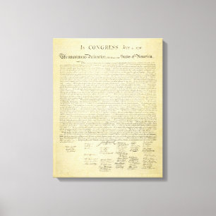 Declaration Of Independence Canvas Print
