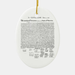 Declaration of Independence Ceramic Ornament