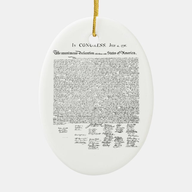 Declaration of Independence Ceramic Ornament (Front)