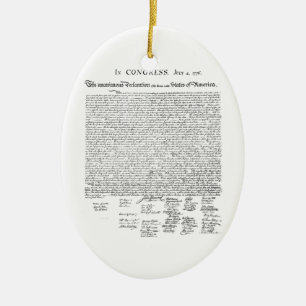 Declaration of Independence Ceramic Ornament