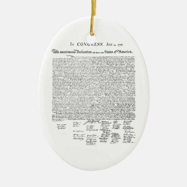 Declaration of Independence Ceramic Ornament (Front)