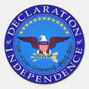 Declaration Of Independence Classic Round Sticker