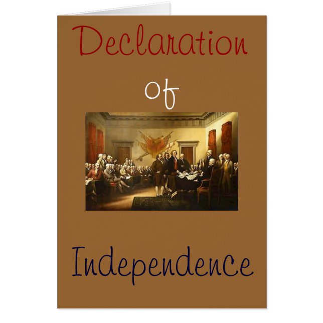 Declaration of Independence Greeting Card (Front)