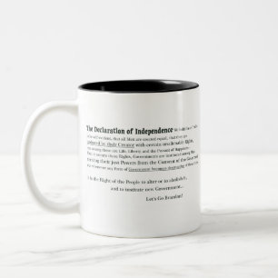 Declaration of Independence - Let's Go Brandon Two-Tone Coffee Mug