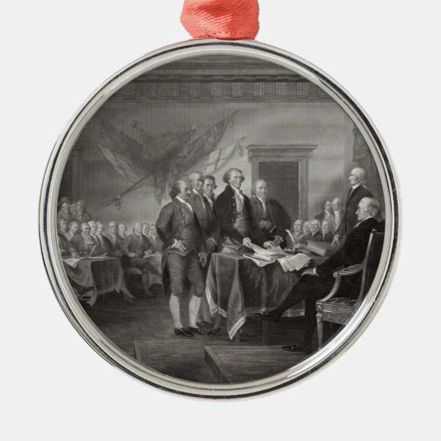Declaration of Independence Metal Ornament (Front)