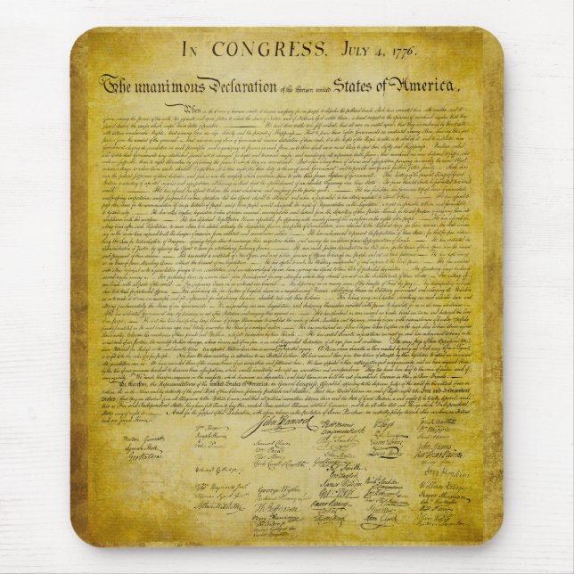 Declaration of Independence Mousepad (Front)