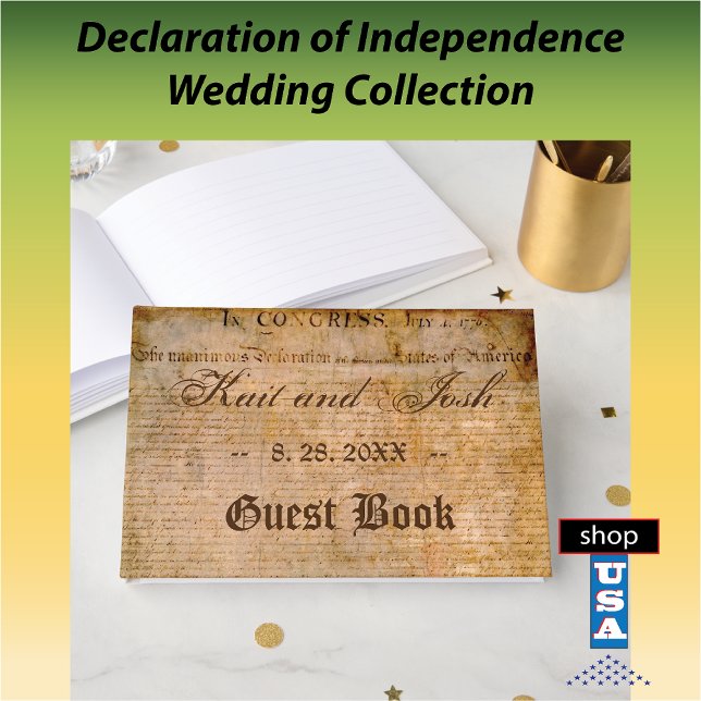 Declaration of Independence 📜 Parchment Wedding Guest Book (Creator Uploaded)