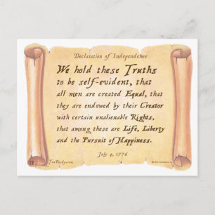 Declaration of Independence Postcard