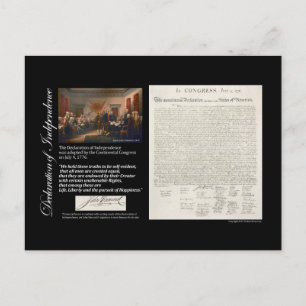 Declaration of Independence Postcard