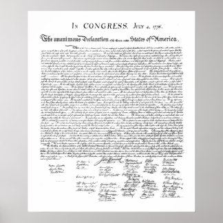 Declaration of Independence Poster