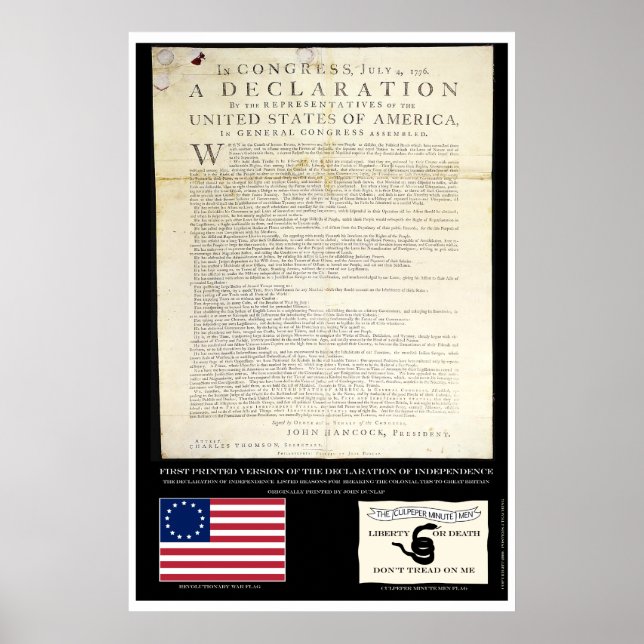 Declaration of Independence Poster (Front)