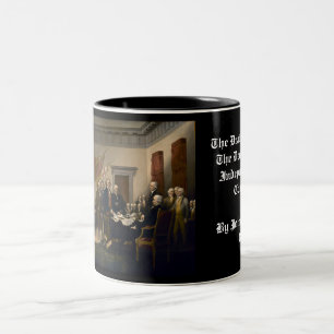 Declaration of Independence Presented To Congress Two-Tone Coffee Mug