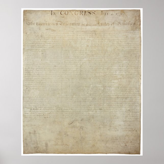 Declaration of Independence Print (Front)