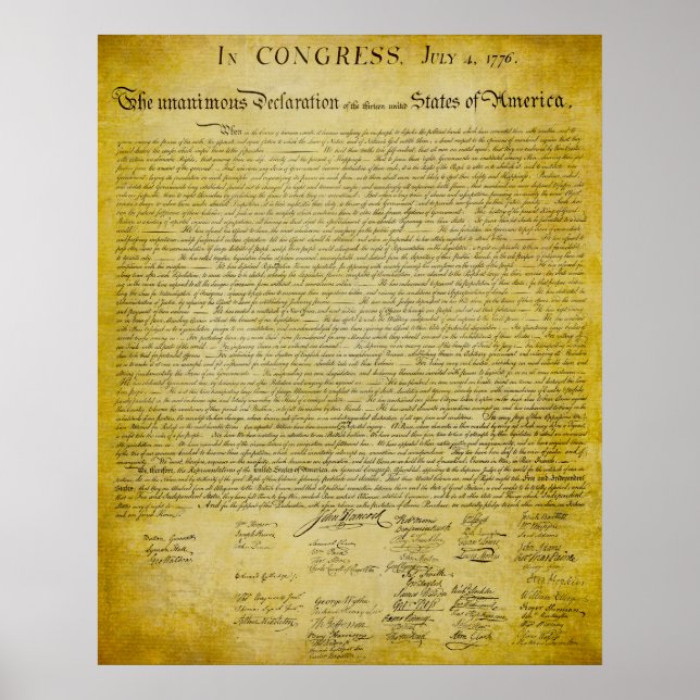 Declaration of Independence Print (Front)