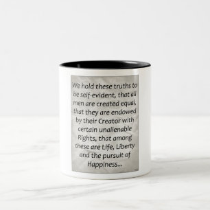Declaration of Independence Two-Tone Coffee Mug