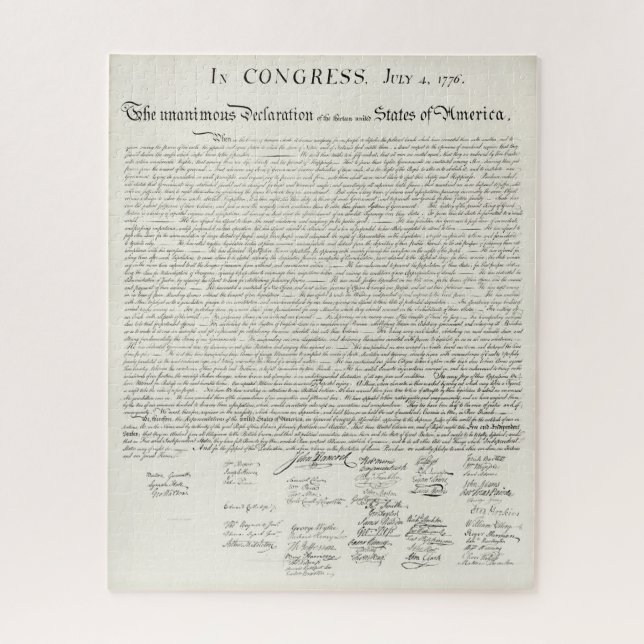 Declaration of Independence, United States, Jigsaw Puzzle (Vertical)