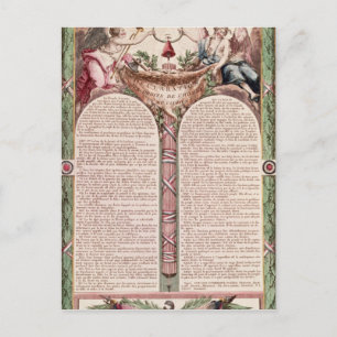 Declaration of the Rights of Man, 1793 Postcard