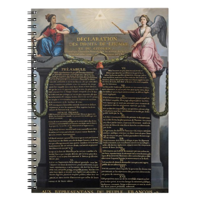 Declaration of the Rights of Man and Citizen Notebook (Front)