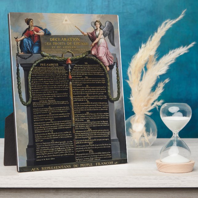 Declaration of the Rights of Man and Citizen Plaque (Side)