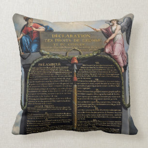 Declaration of the Rights of Man and Citizen Throw Pillow