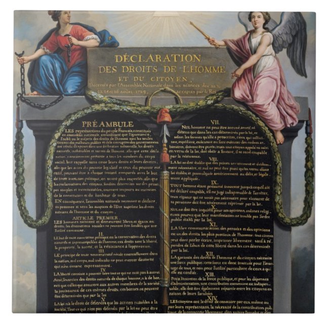 Declaration of the Rights of Man and Citizen Tile (Front)