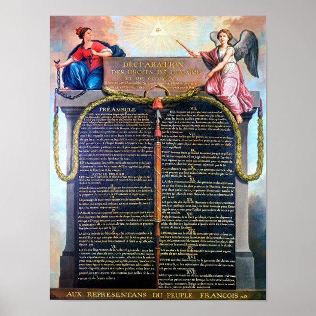 Declaration of the Rights of Man and the Citizen Poster (Front)
