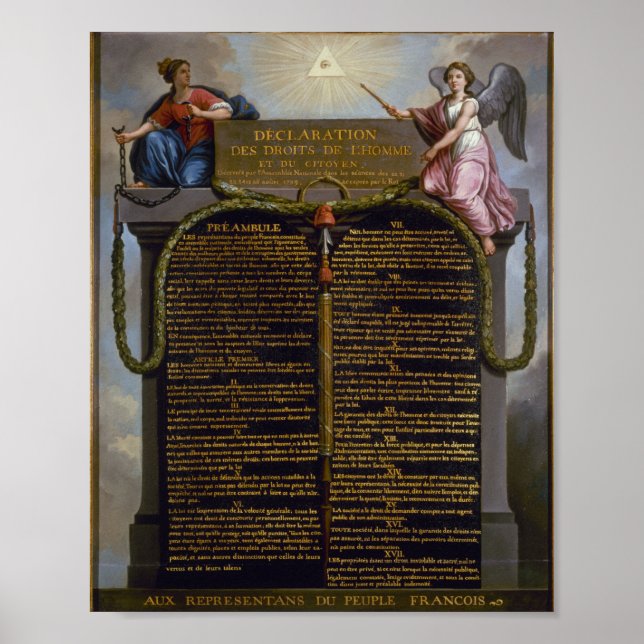 Declaration - Rights of Man and of the Citizen Poster (Front)