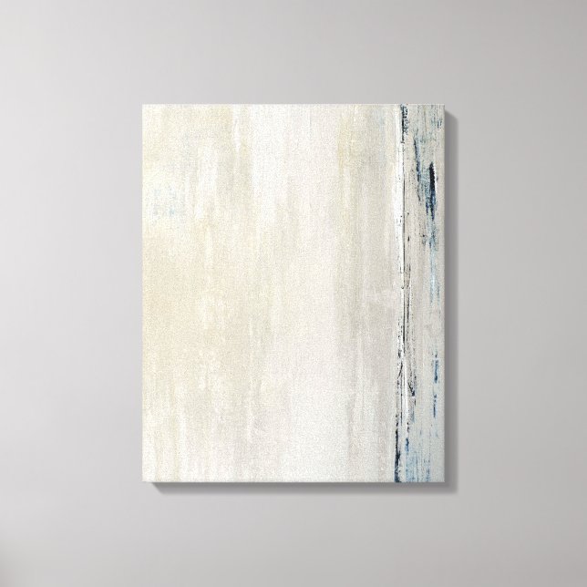 'Déclaration' Toile d'art Abstrait beige (Recto)