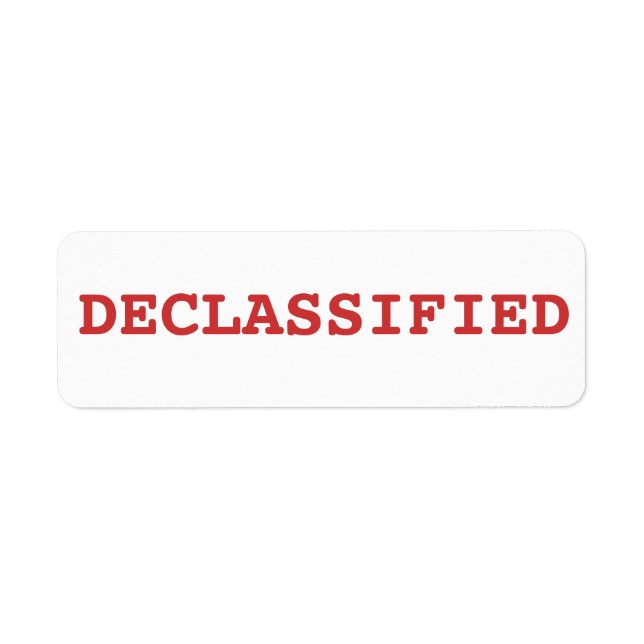 déclassifié (Devant)
