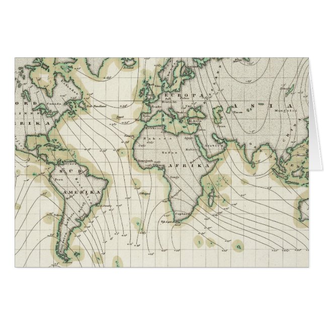 Déclination magnétique mondiale (Devant horizontal)