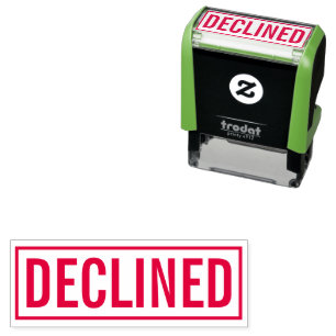 Declined business offices self-inking stamp