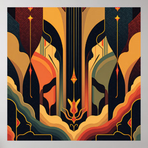 Deco Abstraction Poster