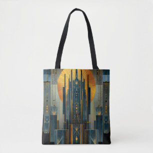 Deco Architecture At Night Tote Bag
