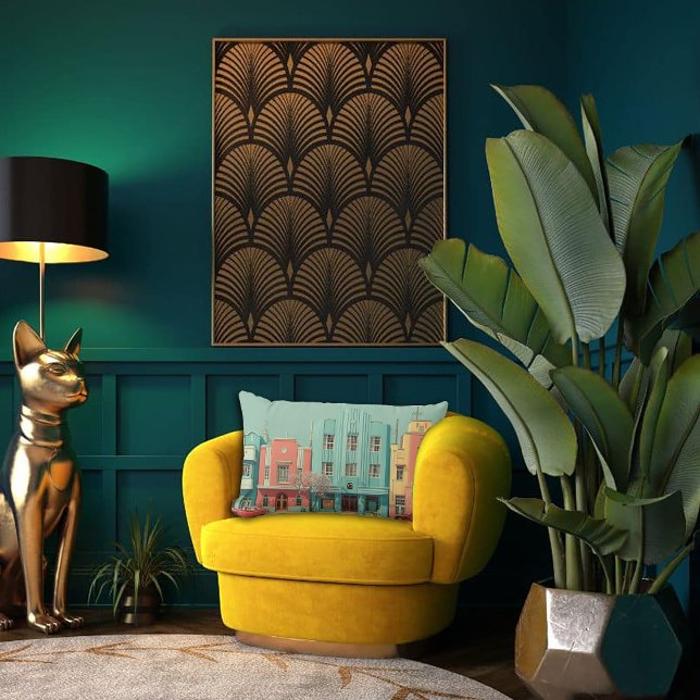 Deco Architecture Dreamscape Lumbar Pillow (Creator Uploaded)