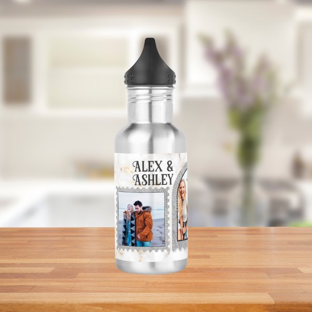 Deco Art Modern Customized Photo Name 532 Ml Water Bottle (Creator Uploaded)