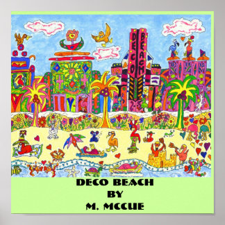 Deco Beach Poster