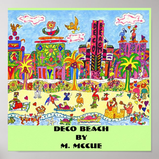 Deco Beach Poster (Front)