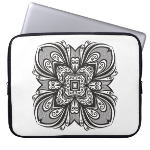 Deco Black Square Inspired Laptop Sleeve