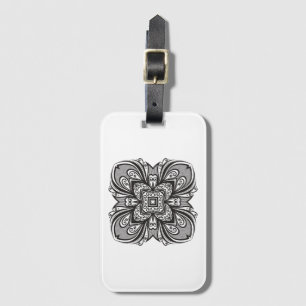 Deco Black Square Inspired Luggage Tag