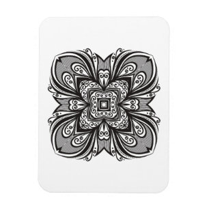 Deco Black Square Inspired Magnet