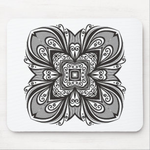 Deco Black Square Inspired Mouse Pad